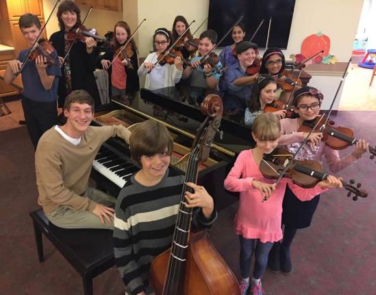Photo provided by Viktor Prizgintas The Allegro Youth Orchestra members brought fun and music to the residents at Sapphire (formerly Elant) in Goshen on a recent Sunday as part of their ongoing commitment to community service through the arts.
