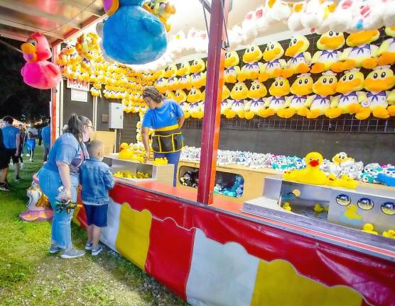 A favorite carnival sport: Hunting for yellow duckies.
