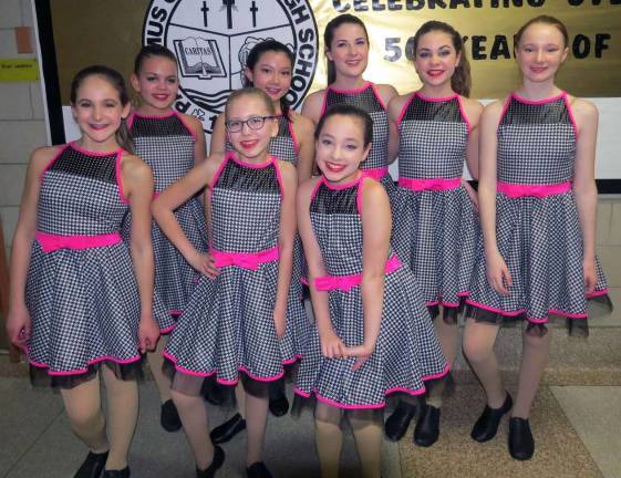 &quot;Dance with Me Tonight:&quot; Back row: Annabelle Hairston, Julia Ingram, Heather Rutishauser, Julia Pierce and Hayleigh Healy; and in front: Ava Simone, Paige Trumper and Ella Katzman. Also: Sydni Belnick and Grace McCleary.