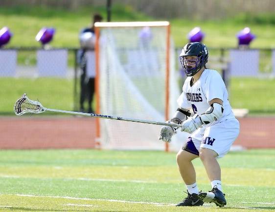 Senior defensemen Ethan Gollinger helped shut down the Washingtonville attack.