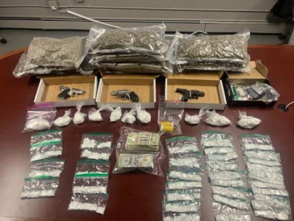 NY State Police also reportedly seized over two kilograms of cocaine, 17 pounds of cannabis, and an unspecified quantity of fentanyl pills.