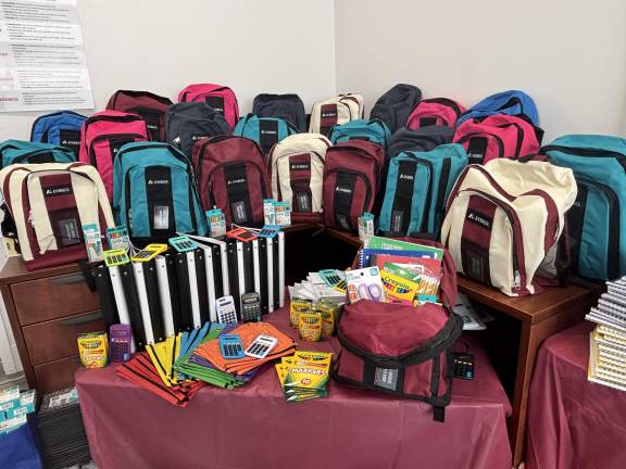 Some of the completed backpacks. (Photo provided)