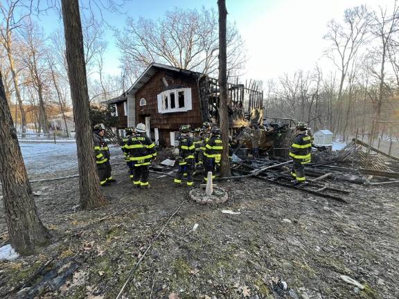 Woodbury firefighters extinguish raging blaze at Highland Mills home