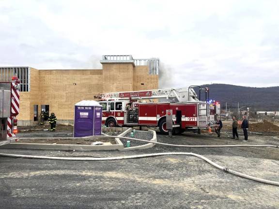 Woodbury firefighters knock out construction site blaze