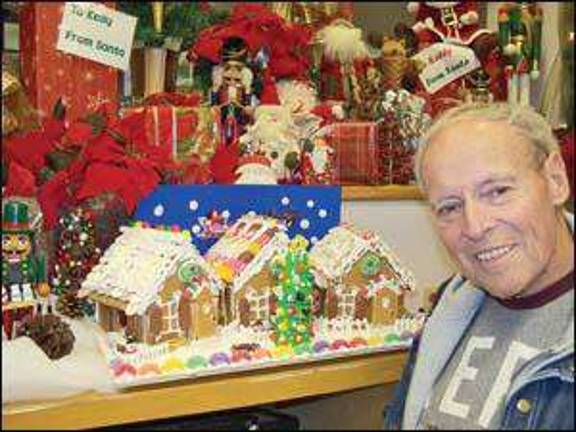 Baker donates gingerbread village