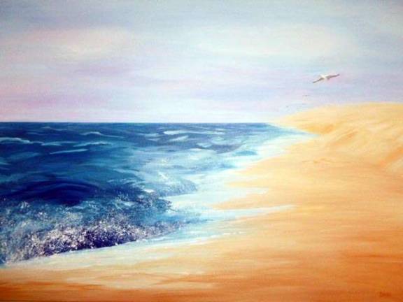 &quot;Rough Surf&quot; is an acrylic by Dani Cooney of Port Jervis.
