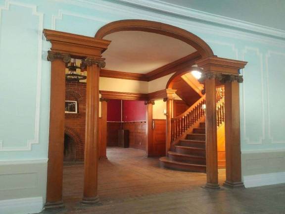 This is the view from the parlor at Rest-Haven looking into foyer and then through to the dining room.