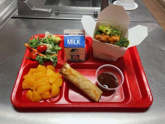 A General Tsaos lunch at Monroe-Woodbury School District.