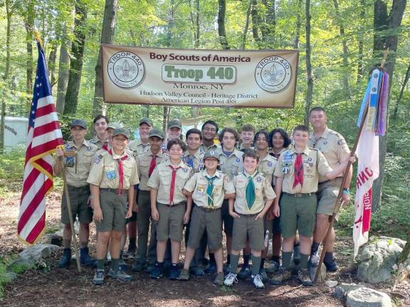 Back row - Gavin O’Sullivan, Rick Wernli (Troop Committee Member), Patrick Martinez, Nicholas Alappat, Tyler Wood, Nicolas Ruz, Steven Thau (Troop Committee Chairman) Middle row - Matthew Capps, Ryan Kearney (Troop Advancement Coordinator), Siddharth Ranganathan, Noah Sequeiros, Daniel Ruggiero, Andrew Adorno, Jack Thau. Front row - Rafael Vasquez, Diego Ruz, Jackson Wernli and RJ Loesche Missing from photo: Gian Portanova (Scoutmaster), Nicholas Doran, Matthew Raymond and Sebastian Sequeiros