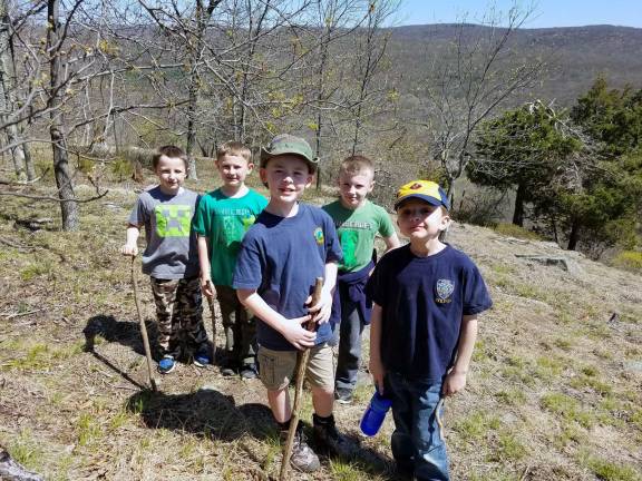Wolf Den Pack 240 hikes the Wildcat Mountain Trail