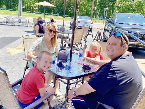 The Wenger family of Chester, owners of the Empire Diner on Route 17M in Monroe, opened their new outdoor seating area as part of the state’s re-opening on Tuesday, June 9. Photo provided by Inez Freund.