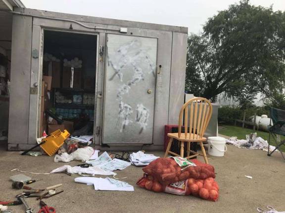 Photo courtesy of GoFundMe The shed and outdoor freezer of the Airport Diner were broken into, and all of the food and supplies that were inside were destroyed.