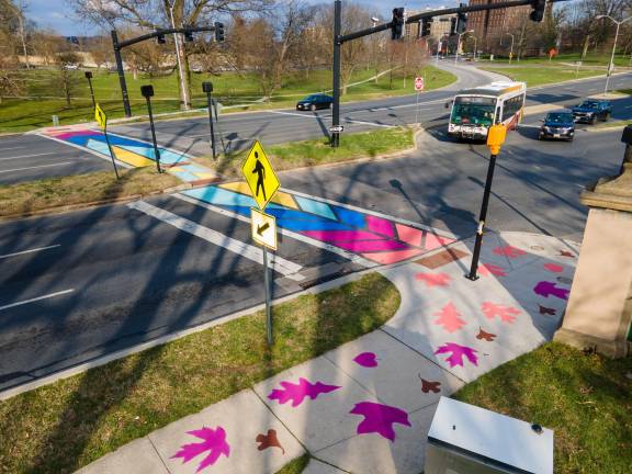 Traffic calming crosswalk project by Graham Projects in Baltimore, Md.