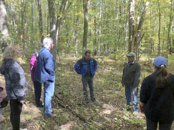 Doc Bayne, president of Friends of Sterling Forest, guided the group and provided insight into the local wildlife