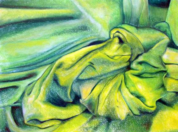 Green Fabric by Mary Hood.