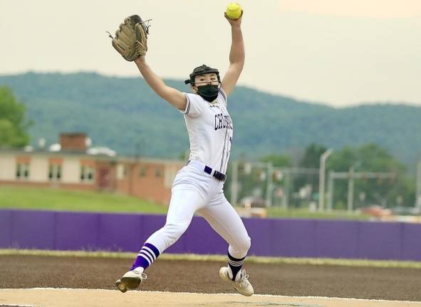 Brilliant pitching by Brianna Roberts has helped propel the Crusaders to a number 1 ranking in the state.