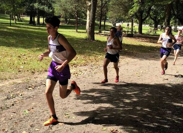 Juniior Varsity runners Alex Linn and Ethan Czerwinski