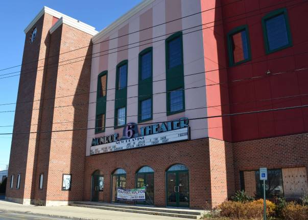 The Monroe Theater as it appears today. The Monroe Town Board wants to turn the buiding into municipal offices and a cultural center.