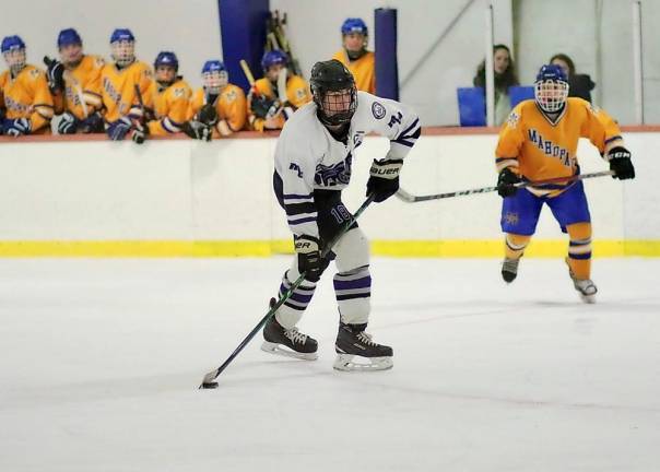 Ryan Melican tied the game the game with a shot from the circle in the third period.