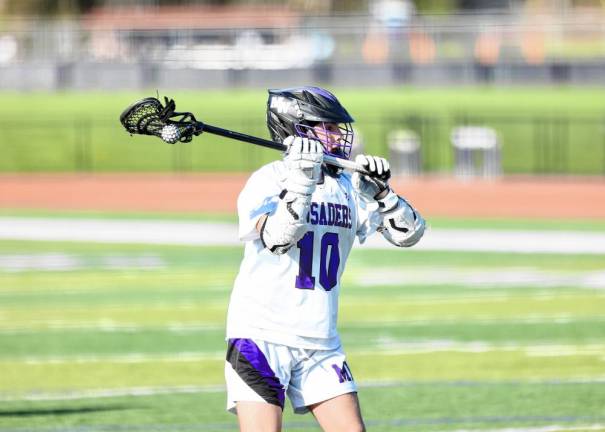 John Gennaro, #10, scored four goals during the game.