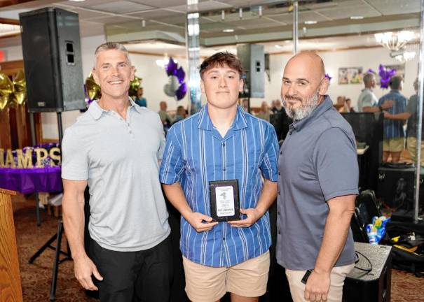 Brian Sullivan was awarded the Defensive Most Valuable Player Award from coaches Steve Brown and Chris Sullivan.