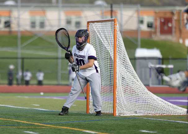 Crusader Goalie Chadwick Kistler had eight saves in the game