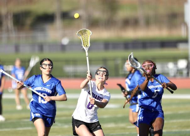 Kyra Gilligan #6 gets off a scoring shot in the first quarter.