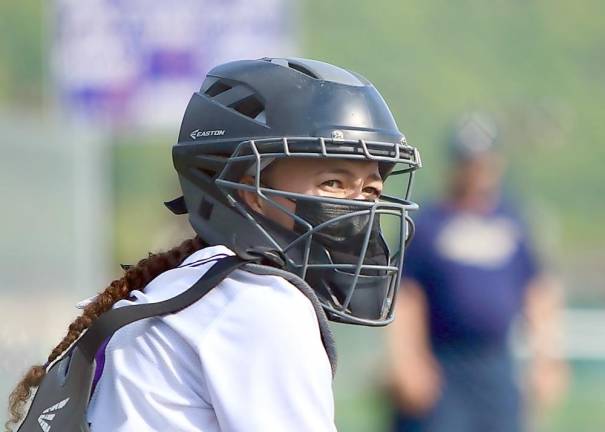 Senior catcher Makiya Himes turned in a strong performance behind the plate.