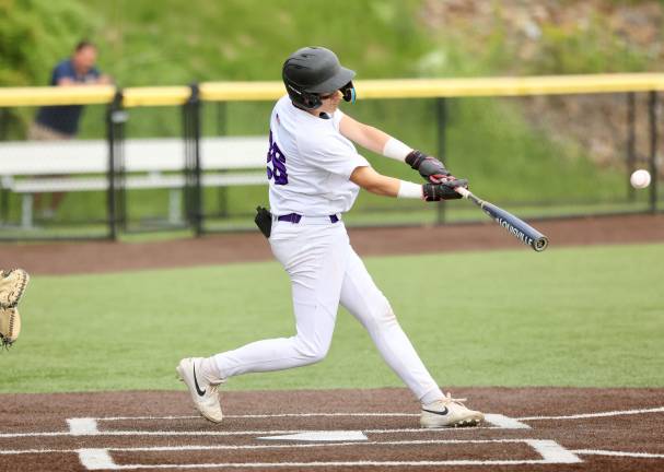 #26, Crusader catcher Joey Bauer had four RBI’s on the day.