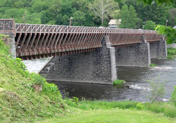 The restored Roebling Bridge today.