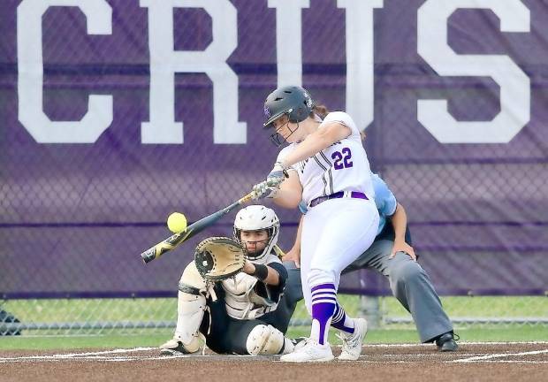 Amanda Palmer drove in two runs with a hard line drive single to left in the first inning.