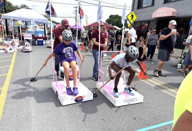 More than 100 participants competed in Nebrasky’s Toilet Bowl Races at the Monroe Cheese Festival.
