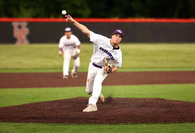 Crusader ace Braeden Burke pitched another strong game.