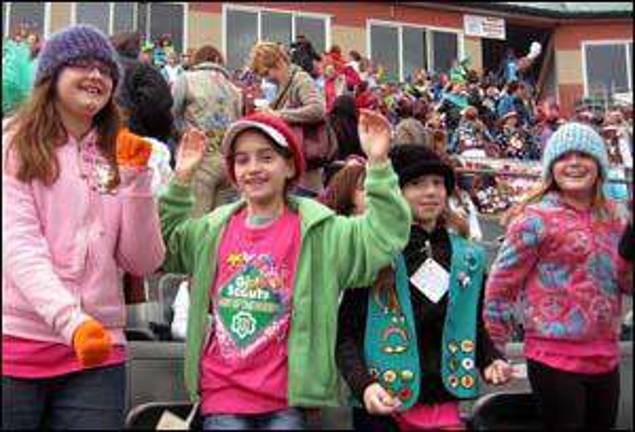 Monroe Girl Scouts take part in the launch of centennial celebration activities