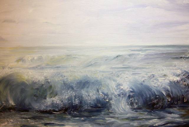 Summer Surf is an oil painting by Joan Kehlenbeck of Cuddebackville.