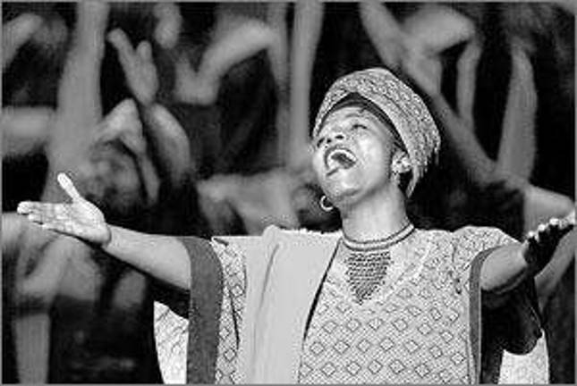 Soweto Gospel Choir sings at Eisenhower Hall Theater