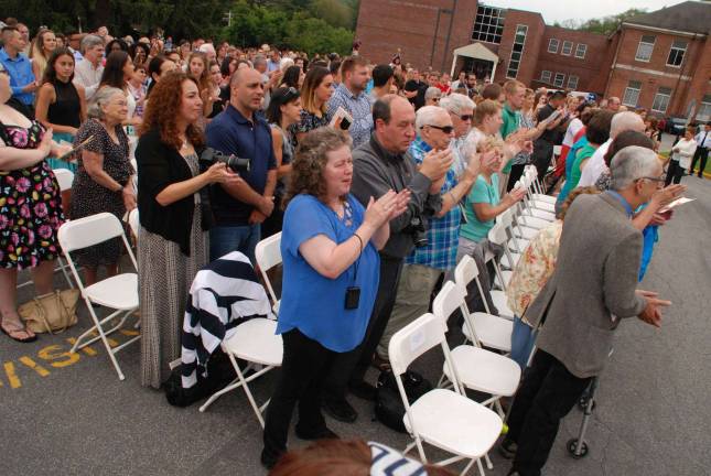 As expected. the George F. Baker High School graduation drew a crowd of friends and family.