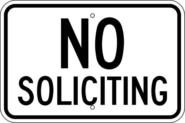 People who violate the Village of South Blooming Grove's new anti-solicitation law face fines of up to $1,000 as well as up to six months in jail.