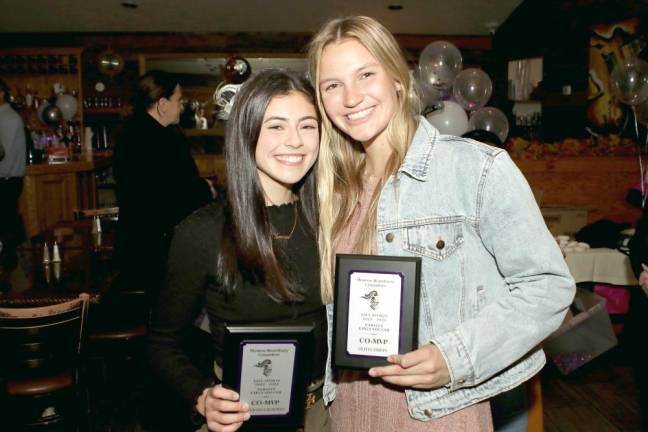 Francesca Donovan, left, and Olivia Shippee, right, were this year’s co-MVPs