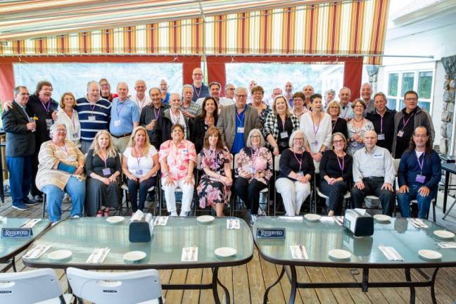 Members of the Monroe-Woodbury High School Class of 1973 during their 50th reunion celebration on May 20, 2023.