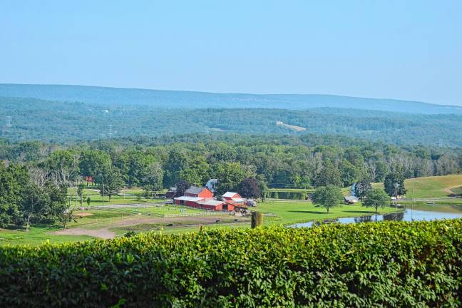 The view from the Karen Ann Quinlan Home for Hospice is Water Wheel Farm, a horse facility owned by the Klemm family. (Photo by Jane Primerano)