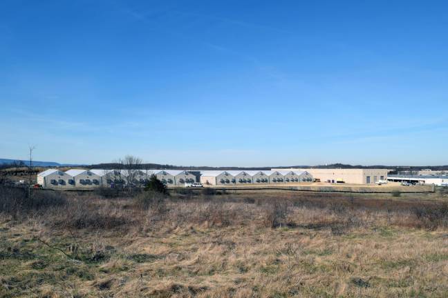 Photo by Erika Norton A view of the Pharmacannis manufacturing facility in Hamptonburgh that is still under construction.