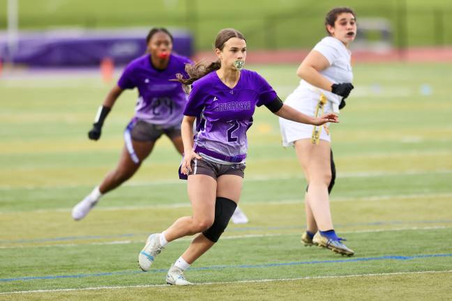 Defensive end #2, Liz Taber had six tackles and three sacks in the game.