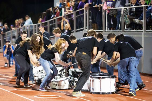 There is no sound like the sound of drums at a high school football game.