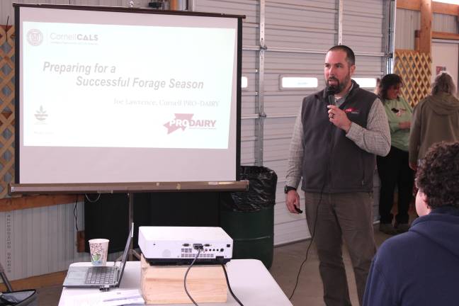 The trade show featured a presentation by Joe Lawrence, PRO-DAIRY’s Dairy Forage Crop Production System Specialist