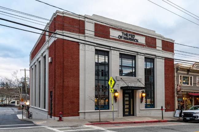 The Fed of Warwick, slated to open in March, is located in what was once the First National Bank of Warwick in the 1930s. (Photo by Aja Brandt)