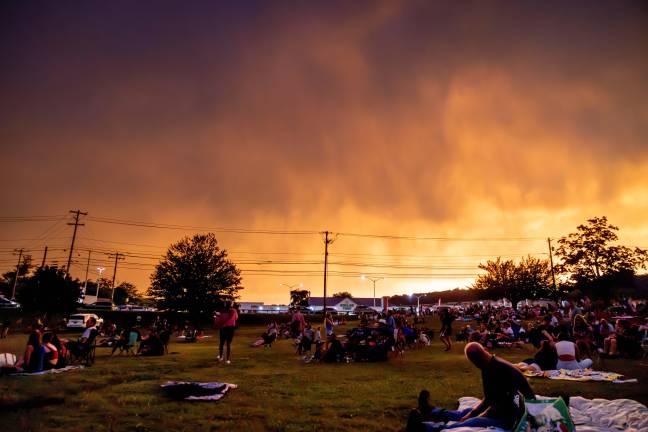 The Annual Monroe Fireworks took place on July 3, 2026, despite ominous clouds, thunder, and lighting. The sky opened for a beautiful sunset before setting spectacularly prior to blastoff. Photos by Sammie Finch