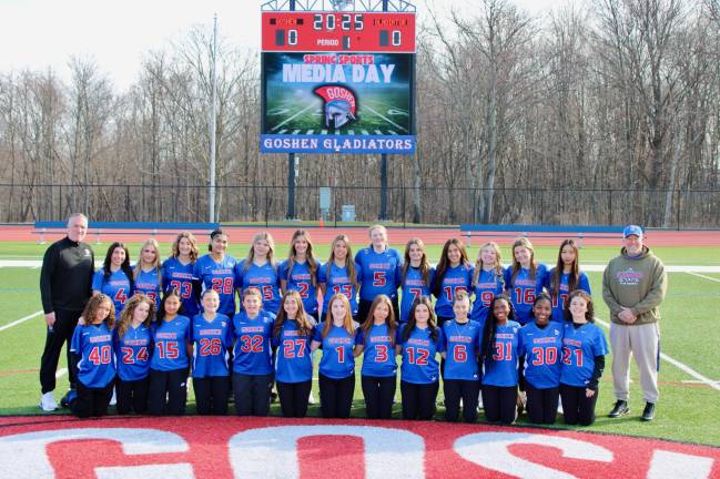 Last year’s Goshen High School girls’ flag football team. (Photo by Ed Killenberger)