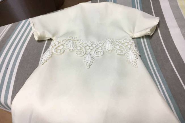 Another of the oranizations created by Pablo Quinones III is called Angel Dresses. These donated dresses, once worn at weddings, are sewn into gowns for babies who never came home from the hospital.