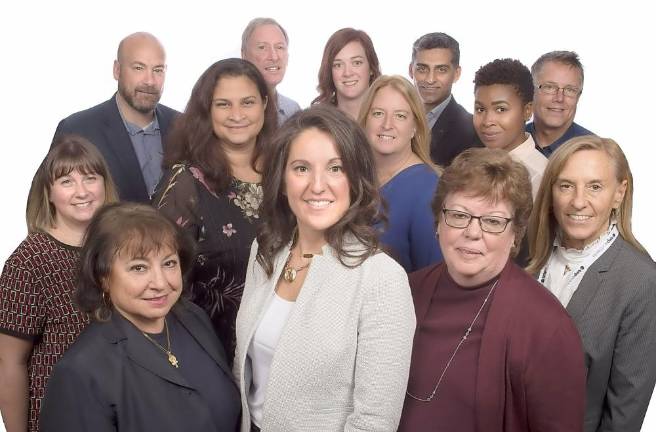 Mediacom employees who attended Jennifer Znaniecki’s C2HR award ceremony included Italia Commisso Weinand (front row, left), Jennifer Znaniecki (front row, second from left) and Belinda Maldonado (second row, second from left).